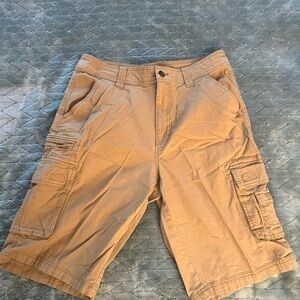 True Craft Men's Light Brown Cargo Shorts